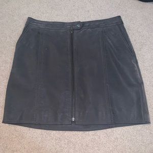 Pleather mini skirt